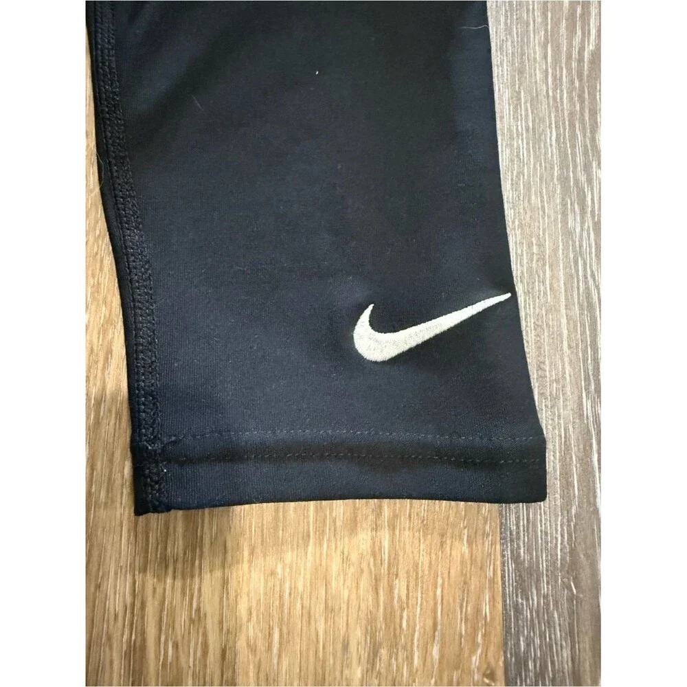 Nike womens small Black Track Joggers with White Swoosh